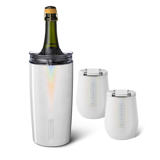 Bottle Chiller Bundle | Glitter White | 49/14oz